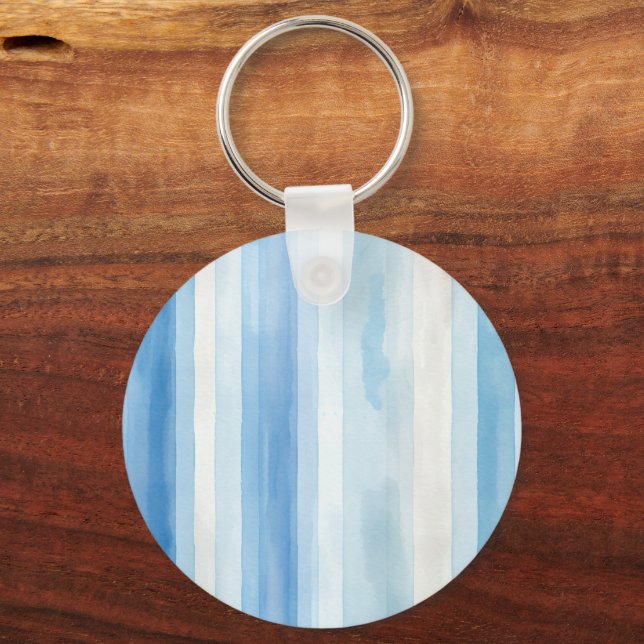 Porte-clés Rayures Bleues et Blanches de Santorin (Recto)