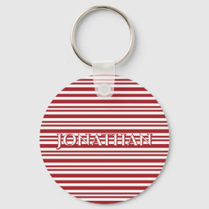 Porte-clés Rayures de Canne à Sucre de Noël