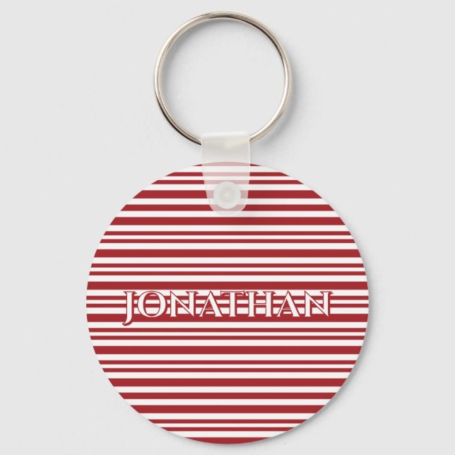 Porte-clés Rayures de Canne à Sucre de Noël (Recto)