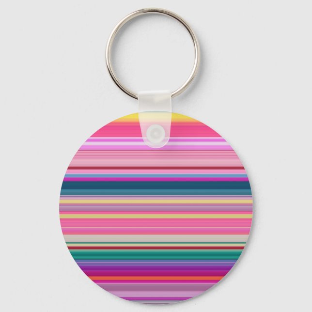 Porte-clés Rayures multicolores rétro (Recto)