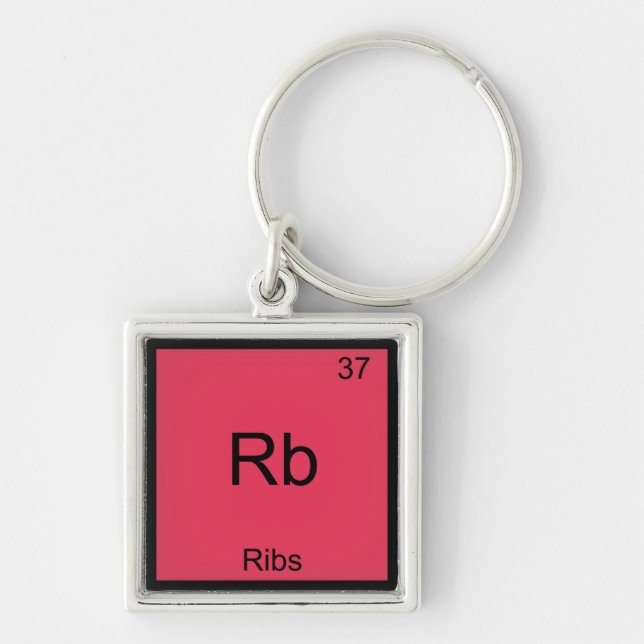 Porte-clés Rb - Côtes Symbole d'élément chimique Drôle (Devant)