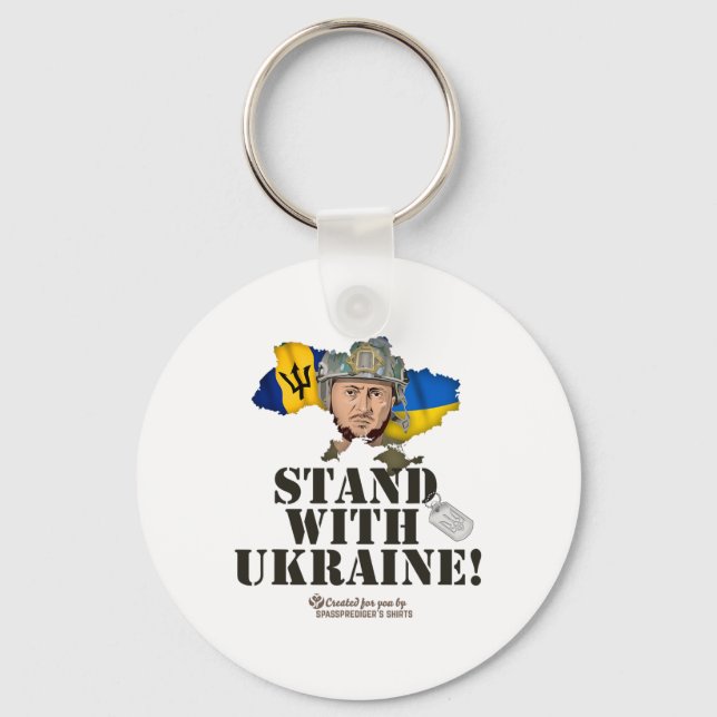 Porte-clés Rdos Soutien à l'Ukraine Drapeau Zelensky Rdos  (Recto)