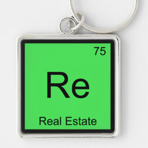 Porte-clés Re - Immobilier Chimie Élément Symbole Funny T