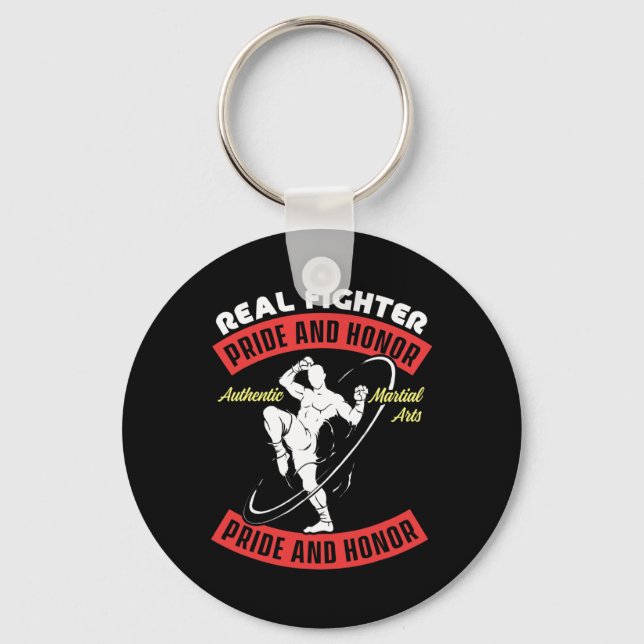 Porte-clés Real Fighter Muay Thai Mixed martial art Combattez (Recto)