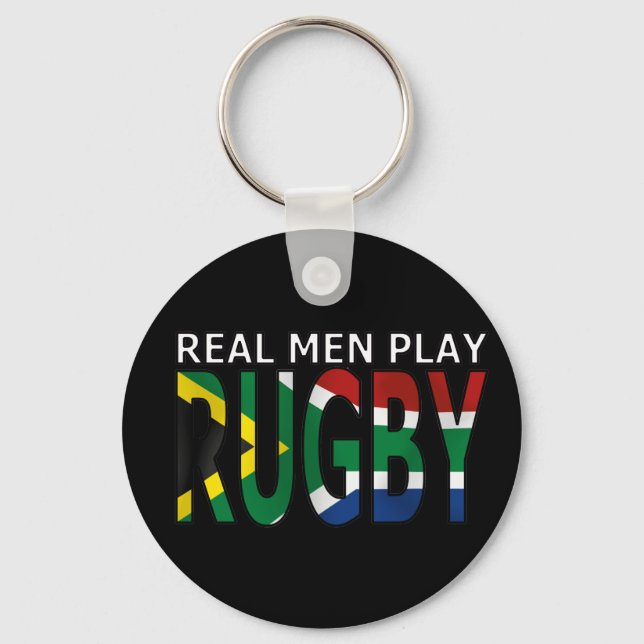 Porte-clés Real Men play Rugby South Africa (Recto)
