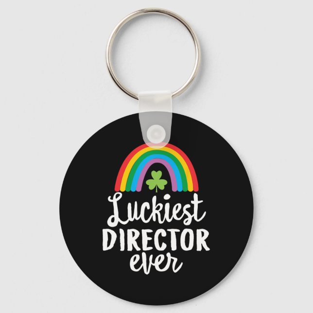 Porte-clés Réalisateur le plus chanceux Saint Patrick Shamroc (Recto)