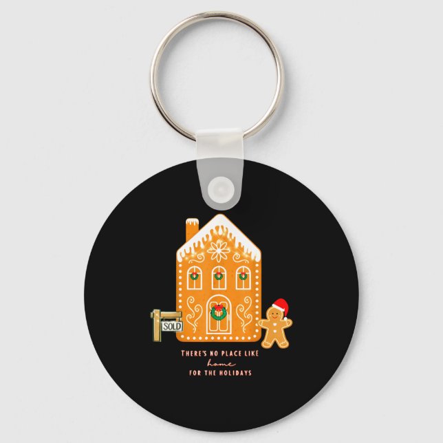 Porte-clés Realtor Christmas Funny Realtor Holiday Gingerbrea (Recto)