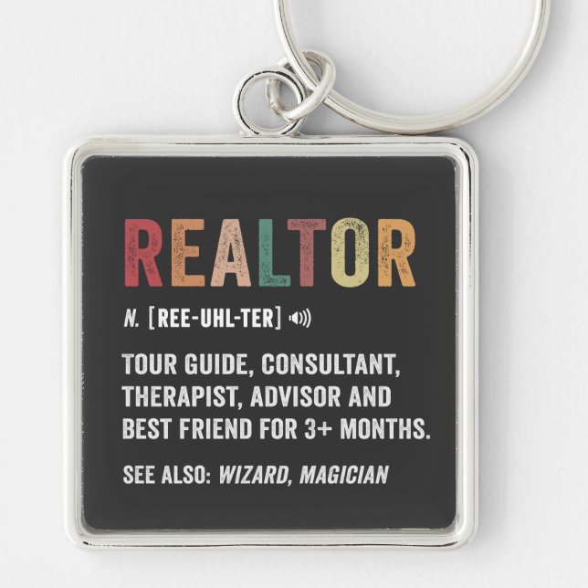 Porte-clés Realtor Real Estate Funny Citation Premium Porte - (Devant)