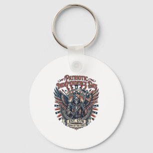 Porte-clés Reaper Chrome Patriotique Squelette de Patriote So