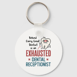 Porte-clés Réceptionniste dentaire épuisé Funny Front Office