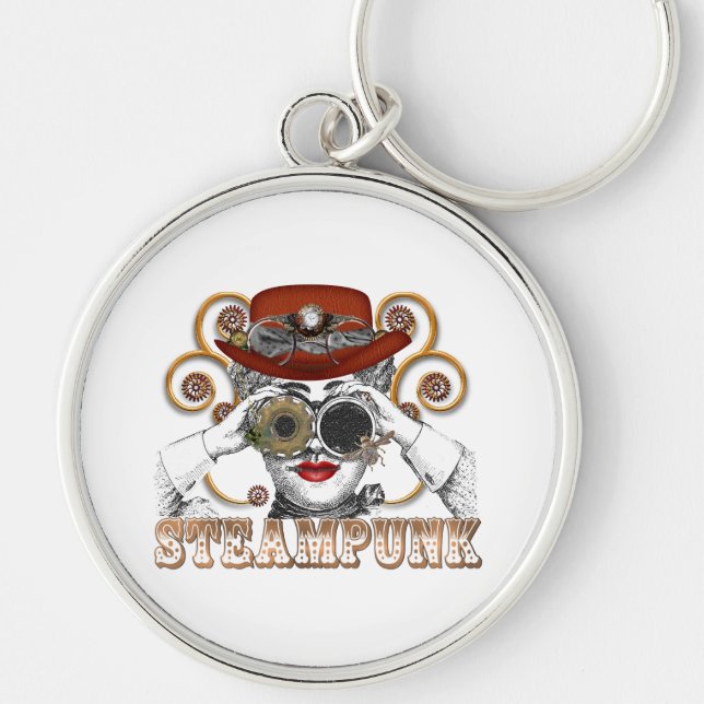 Porte-clés recherche steampunk art de collage steampunk (Devant)