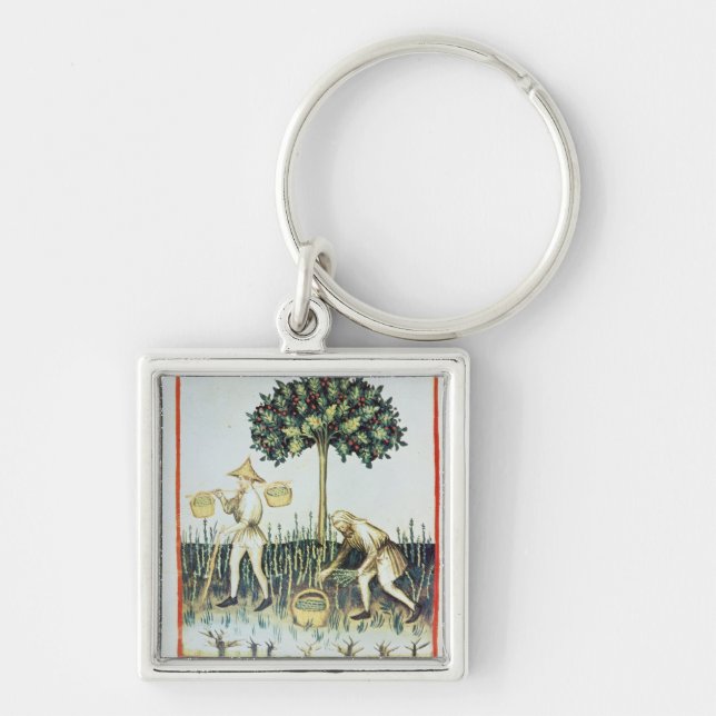 Porte-clés Récolteuses d'asperge, 13ème siècle (Devant)