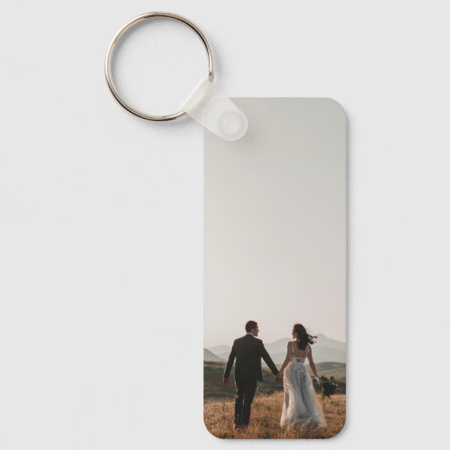 Porte-clés Rectangle en Aluminium Moderne Professionnel (Recto)
