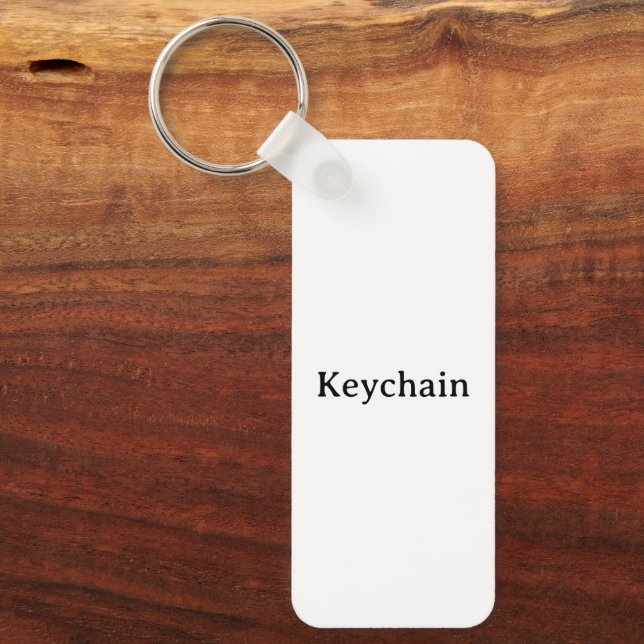 Porte-clés Rectangle Métallique Professionnel Simple 1,25" x  (Recto)