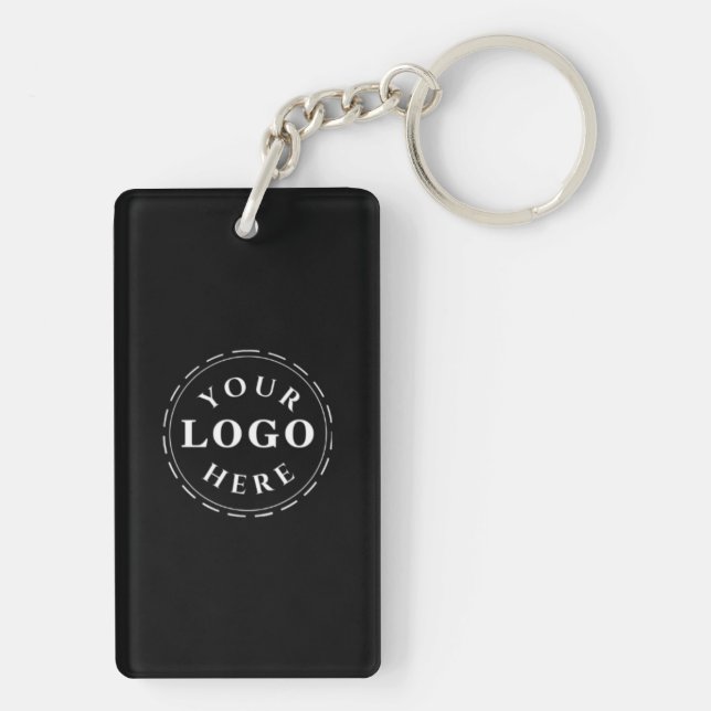 Porte-clés rectangle personnalisé avec logo et cod (Dos)