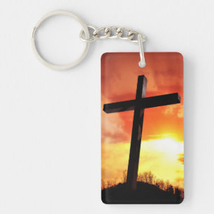 Porte-clés Rectangle personnalisé Porte - clé croisé de P