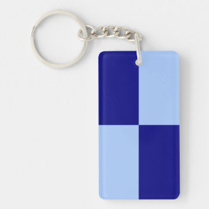 Porte-clés Rectangles bleu clair et bleu foncé