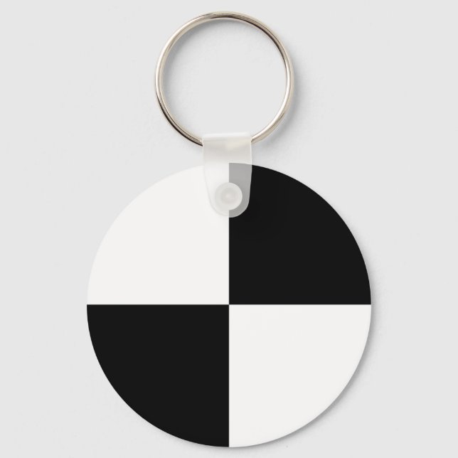 Porte-clés Rectangles noir et blanc (Recto)