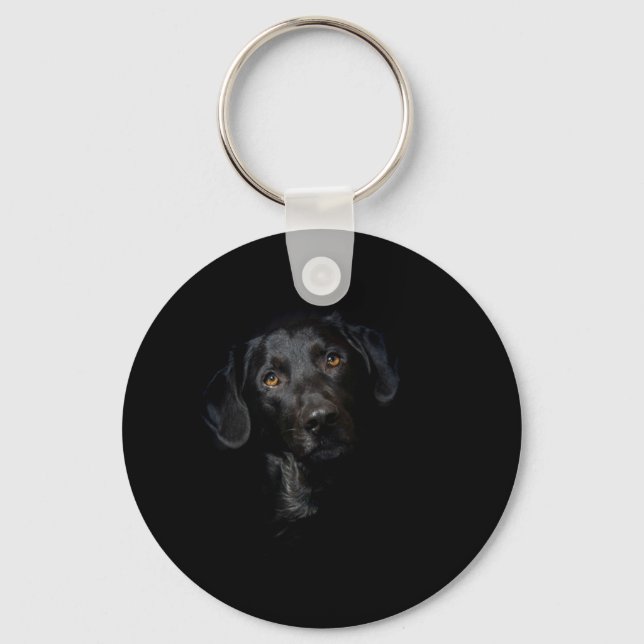Porte-clés Récupérateur Black Labrador personnalisable (Recto)