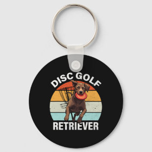 Porte-clés Récupérateur de Disc Golf Drôle de Labrador Retrie