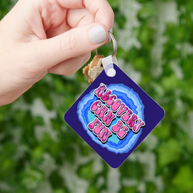 Porte-clés Récupération FUN Géode Slogan avec une prière sur  (main)