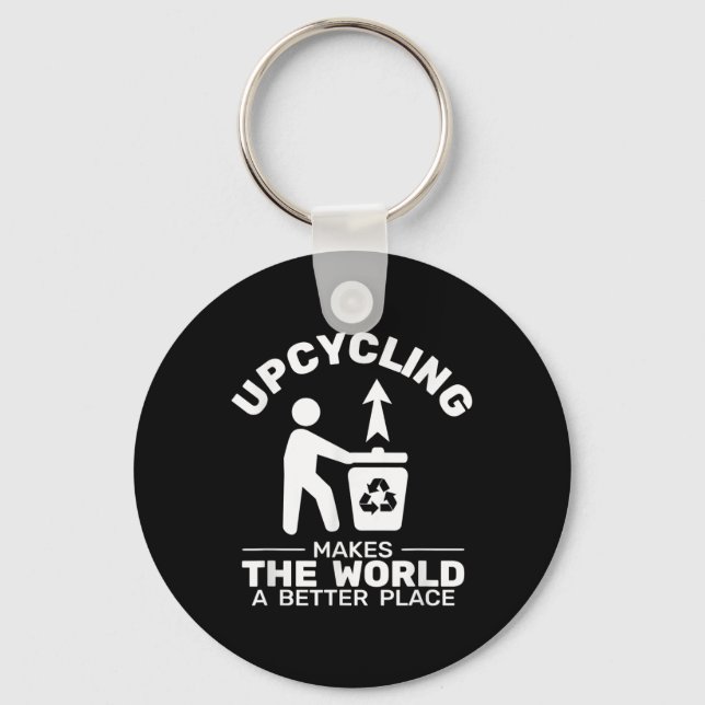 Porte-clés Recyclage à vélo - Protection De l'environnement (Recto)
