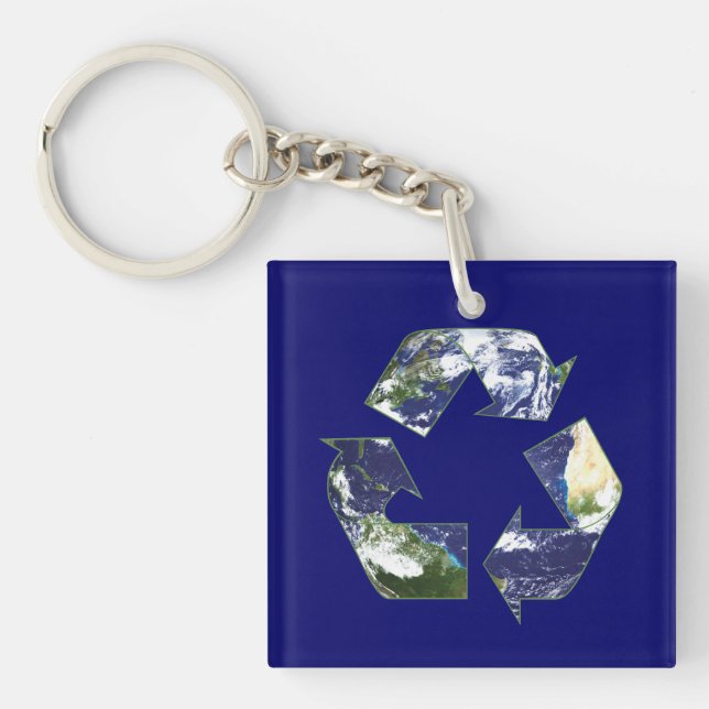 Porte-clés Recyclage de la terre (Devant)