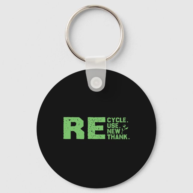 Porte-clés Recyclage écologique du design (Recto)