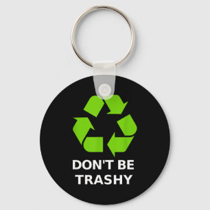 Porte-clés Recyclage Ne traînez pas Recyclage Terre verte