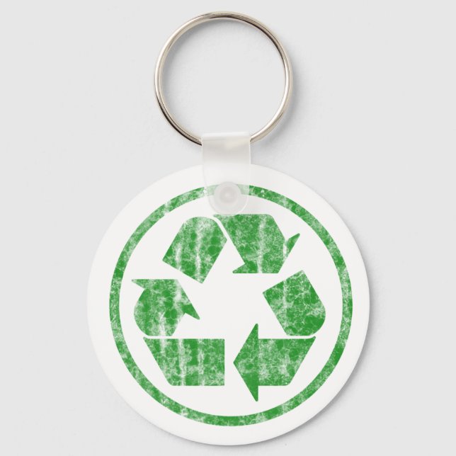 Porte-clés Recyclage pour sauver la planète Terre, symbole (Recto)
