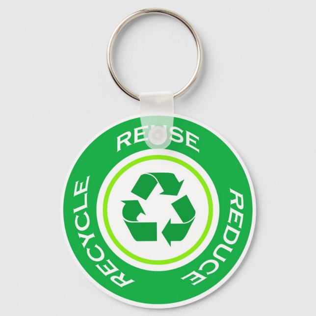 Porte-clés Recyclage vert - Porte - clé (Recto)
