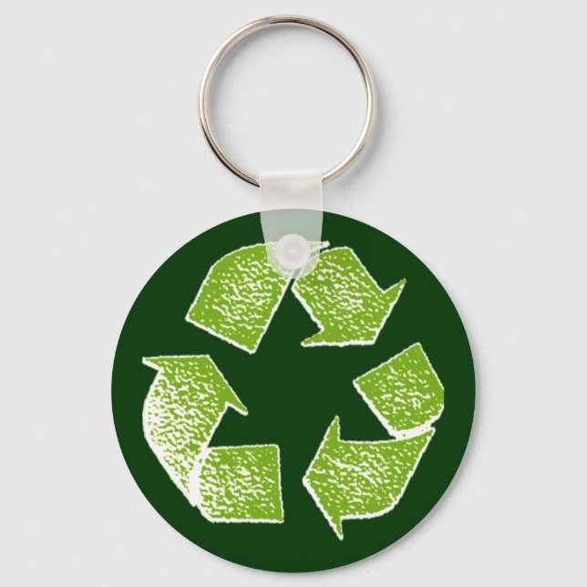 Porte-clés recycle green sign (Recto)
