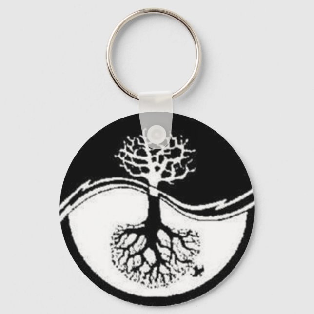 PORTE-CLÉS RECYCLE YIN YANG TREE (Recto)