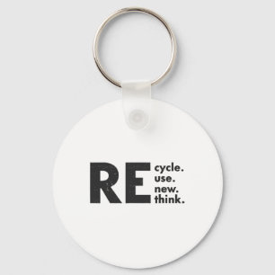Porte-clés Recycler réutiliser Renouveler l'environnement de