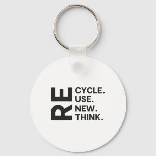 Porte-clés Recycler réutiliser Renouveler l'environnement de