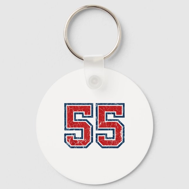 Porte-clés Red And Blue Srts Number 55 Jersey Uniform Player  (Recto)