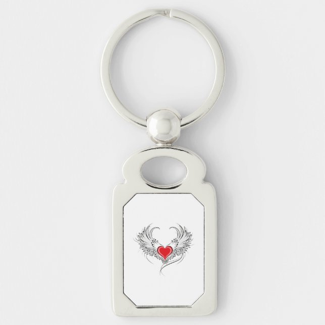 Porte-clés Red Angel Coeur avec ailes (Devant)