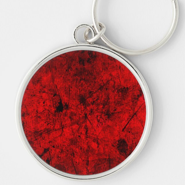 Porte-clés Red Black grunge art graphique numérique abstrait (Devant)