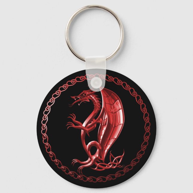 Porte-clés Red Celtic Dragon Keychain (Recto)