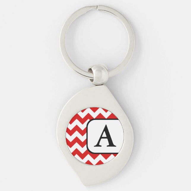 Porte-clés Red Chevron Monogram Porte - clé (Devant)