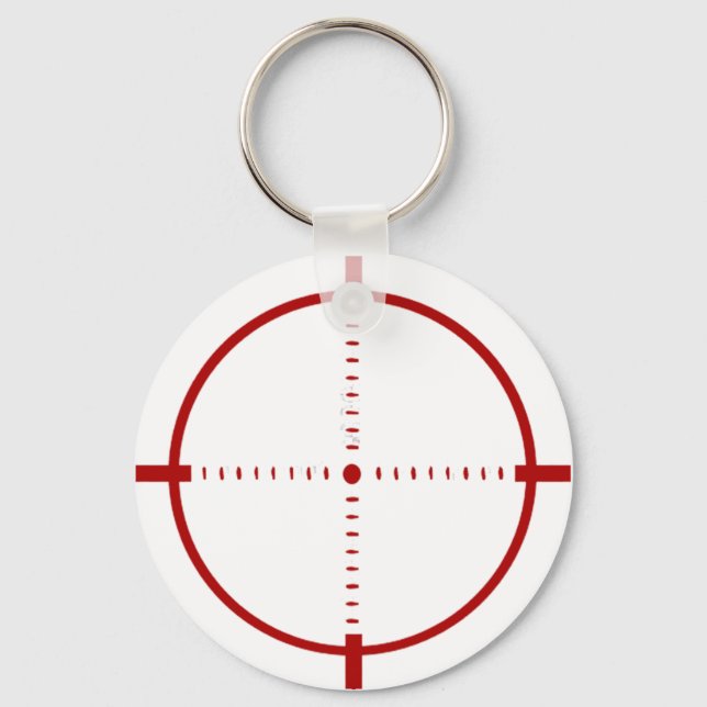 Porte-clés Red Crosshair Target Button  (Recto)