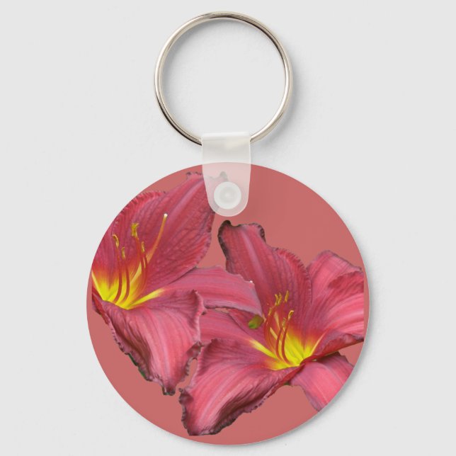 Porte-clés Red Daylily Coordinating Items (Recto)
