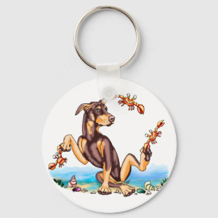 Porte-clés Red Doberman Pinscher Kinda Crabby Porte - clés