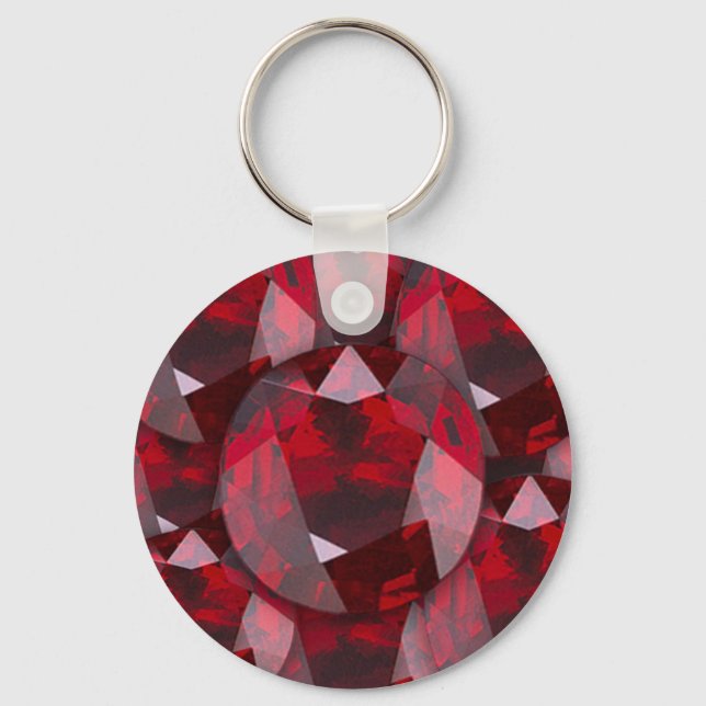 PORTE-CLÉS RED GARNET GEMS JANVIER BIRTHSTSTONE (Recto)