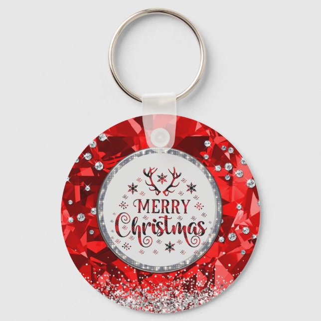 Porte-clés Red Gorgey Emerald Joyeux Noël (Recto)