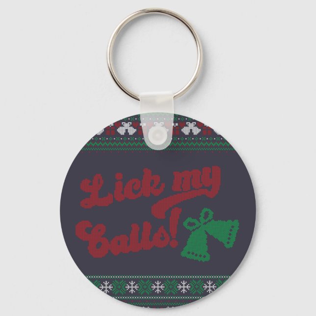 Porte-clés Red Green Lick My Balls Ugly Christmas (Recto)