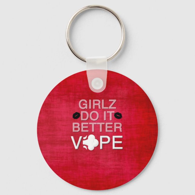 Porte-clés Red Grunge Girl Vape (Recto)
