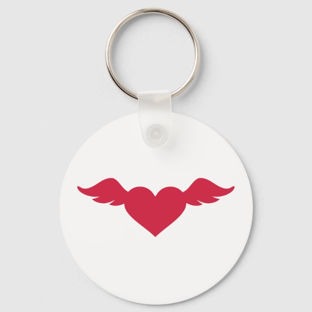 Porte-clés Red heart wings (Recto)