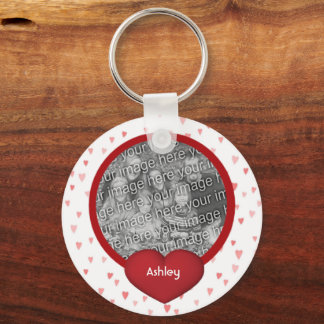 Porte-clés Red Hearts Votre Photo Personnalisée