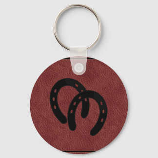 Porte-clés Red LEATHER Horse Chaussure PORTE - CLÉ